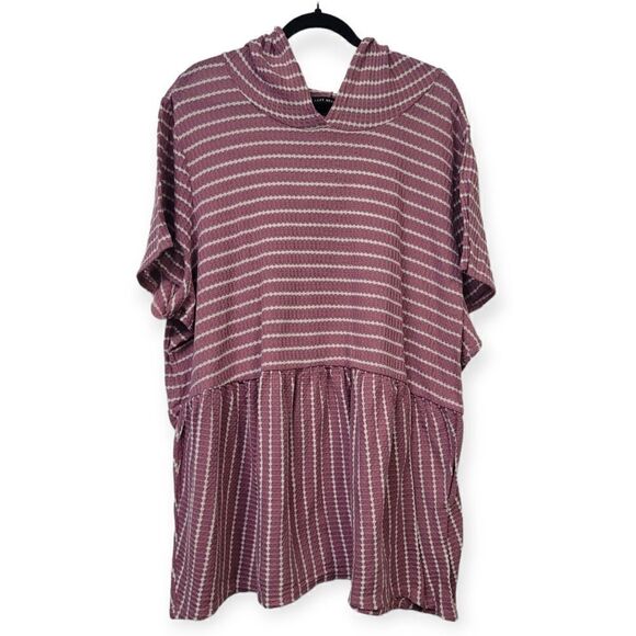 Lane Bryant plus size hooded baby doll top, 26/28 - Picture 1 of 7